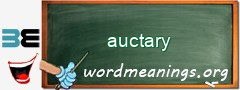 WordMeaning blackboard for auctary